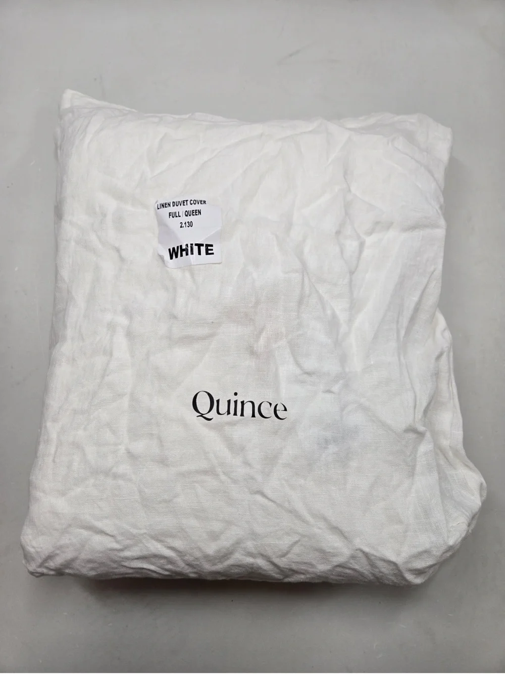 NWT QUINCE European Linen Duvet Cover Full/Queen White 0556
